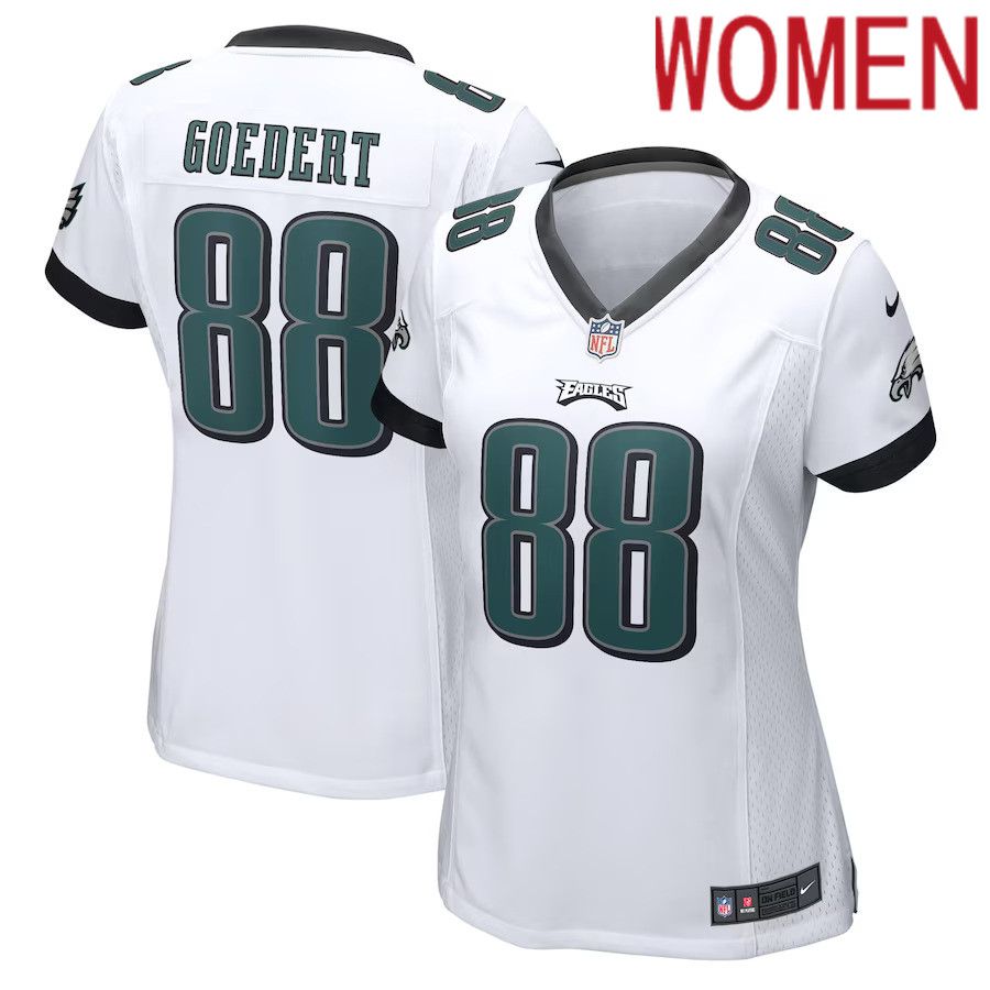Women Philadelphia Eagles 88 Dallas Goedert Nike White Game Player NFL Jersey